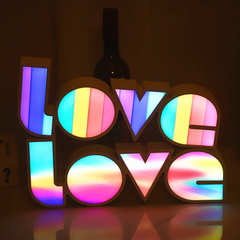 Valentines Day Decor LED LOVE Light For Bedroom - Lets Take It Now