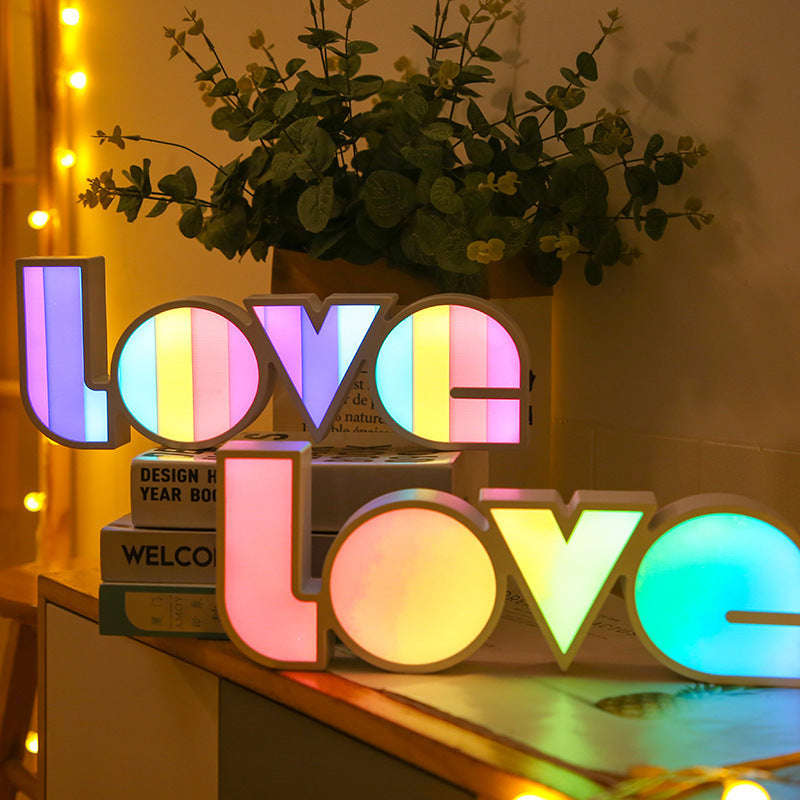 Valentines Day Decor LED LOVE Light For Bedroom - Lets Take It Now